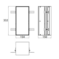 EMCO Asis Plus Модуль для унитаза встраиваемый 33.2см., держатель т/бумаги, запасного рулона , левый, под укладку плиткой