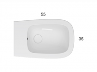 Globo 4ALL Биде напольное приставное 54х36 см, с 1 отв. под смеситель, с системой скрытого крепежа, цвет: белый