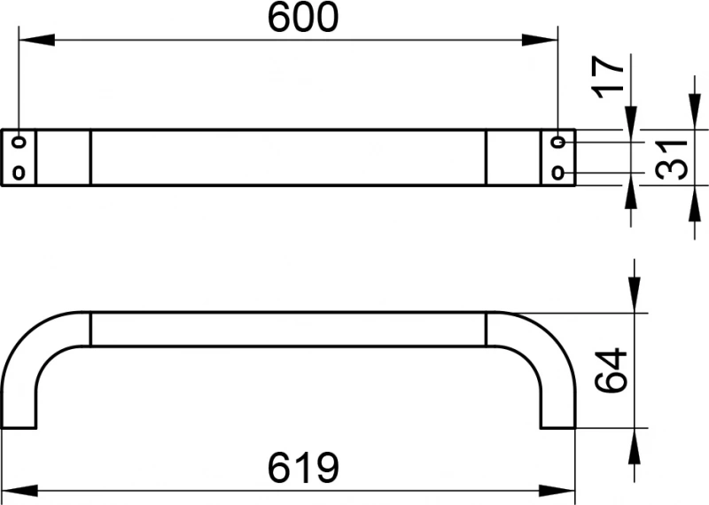 Полотенцедержатель Keuco Edition 30001 010600 хром