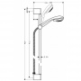 Hansgrohe Crometta 85 Душевой гарнитур, Multi/Unica'Crometta, 900 мм, 1/2&quot, Crometta 85 Multi ручной душ № 28563000, Unica'Crometta штанга для душа 900 мм № 27614000, цвет: хром