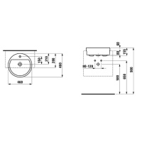 Laufen Living City Раковина 46х46х14 см, без отв., цвет: белый