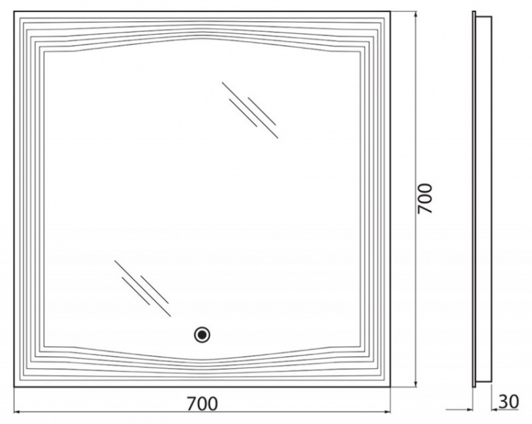 Зеркало BELBAGNO SPC-LNS