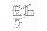 Унитаз-компакт Grohe Bau Ceramic 39496000 безободковый с крышкой-сиденьем микролифт