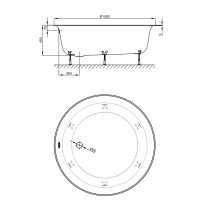 Bette Pond Ванна с шумоизоляцией встраиваемая 150х150х45см.