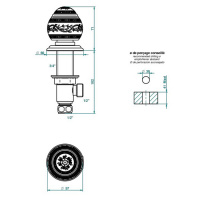 THG Marquise noir décor Or Вентиль смесителя для раковины, ручка черная, декор золото, цвет: полированное золото