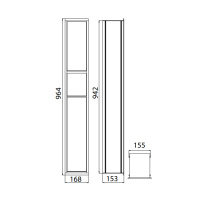 EMCO Asis 150 Модуль для унитаза встраиваемый, ершик, Держатель бумаги, шкаф с полкой, хром/белый ELS