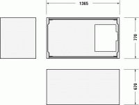 Опора из стиропора для ванны Duravit DuraStyle, 136.5x77