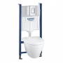 Инсталляция с унитазом и клавишей с сиденьем микролифт Grohe Solido 37442000