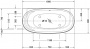 Ванна из искусственного камня DuraSolid® Duravit Cape Cod 190x90 овальная форма D, пристенная