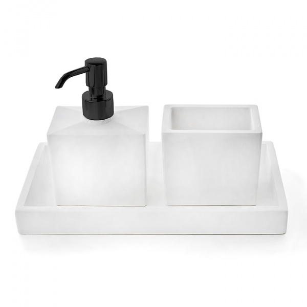 3SC Mood Комплект: стакан, дозатор, лоток цвет: черный матовый