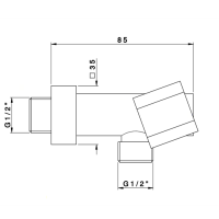 Nicolazzi Doccia Держатель для лейки с подключением, хром