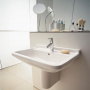 Duravit  Starck III Раковина 55х43 см, 1 отв., с полупьедесталом, с переливом, цвет: белый