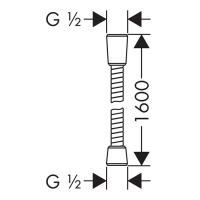 Hansgrohe sensoflex Душевой шланг, 160см цвет: хром
