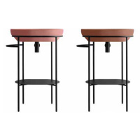 Globo Ring Консоль напольная 65x42х84,5 см, без отв. под смеситель, с полотенцедержателем, цвет: черный матовый