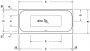 Ванна акриловая Duravit Happy D.2 180x80 прямоугольная, полувстраиваемая