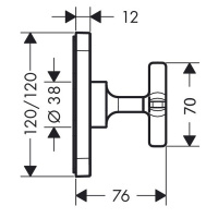 Axor Citterio E Запорный вентель, цвет: хром