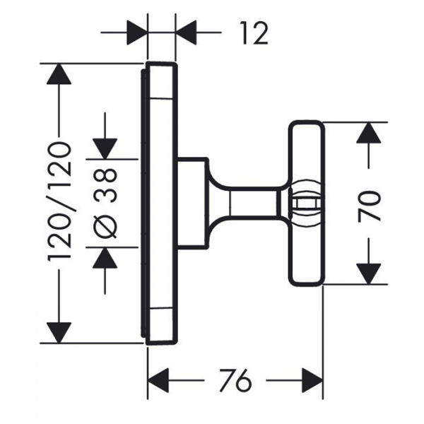 Axor Citterio E Запорный вентель, цвет: хром