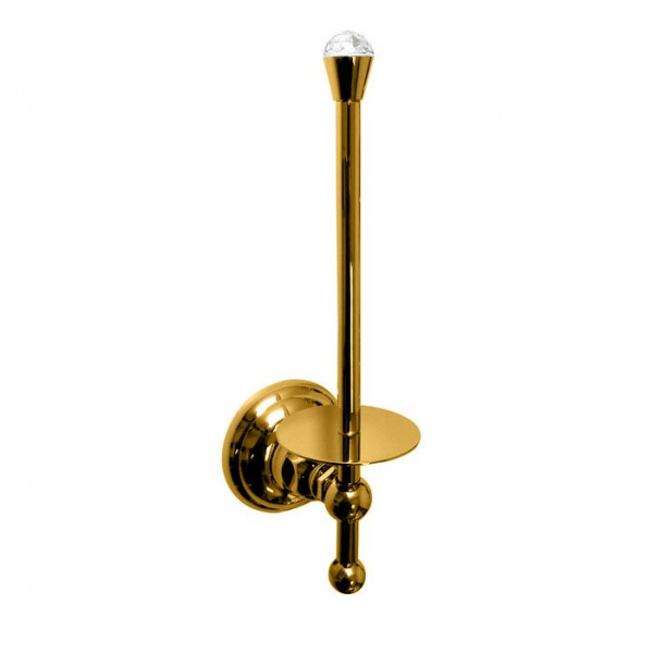 Nicolazzi Classica Lusso Держатель для запасного рулона бумаги, украшенный кристаллами, подвесной, цвет: золото