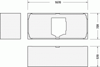 Опора из стиропора для ванны Duravit DuraStyle, 167x72