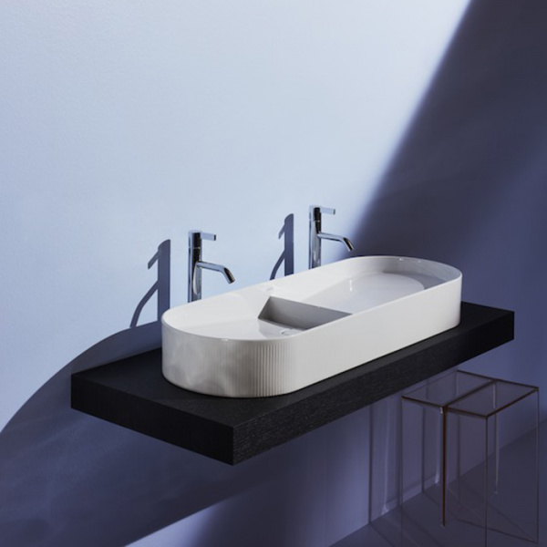 Laufen Sonar Раковина 100x37х13 см, без отв., двойная, без перелива, цвет: белый