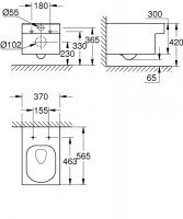 Подвесной унитаз Grohe Cube Ceramic 3924400H безободковый