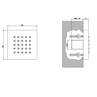 Gessi Rettangolo Боковая форсунка квадратная, цвет: хром