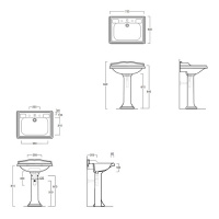 SIMAS Arcade 73 Раковина 73х54 см, 3 отв., цвет: белый