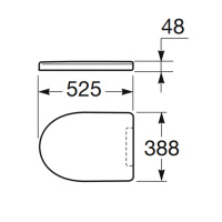 Armani Roca Island Сиденье для биде, микролифт, лакированное, цвет: nero