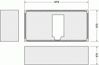 Опора из стиропора для ванны Duravit Starck, 197x97