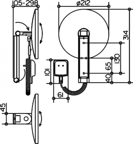 Косметическое зеркало Keuco iLook Move 17612 019001 с подсветкой