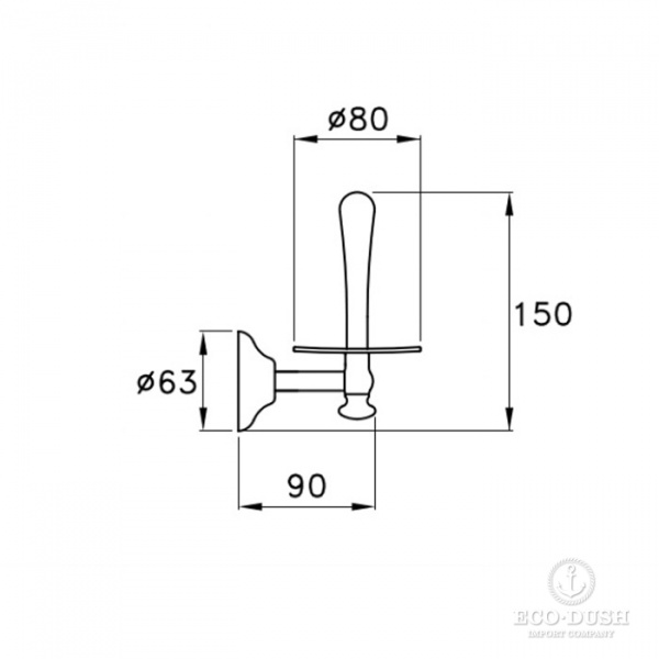 Stella Roma Держатель запасного рулона туалетной бумаги, подвесной 1035 цвет: хром