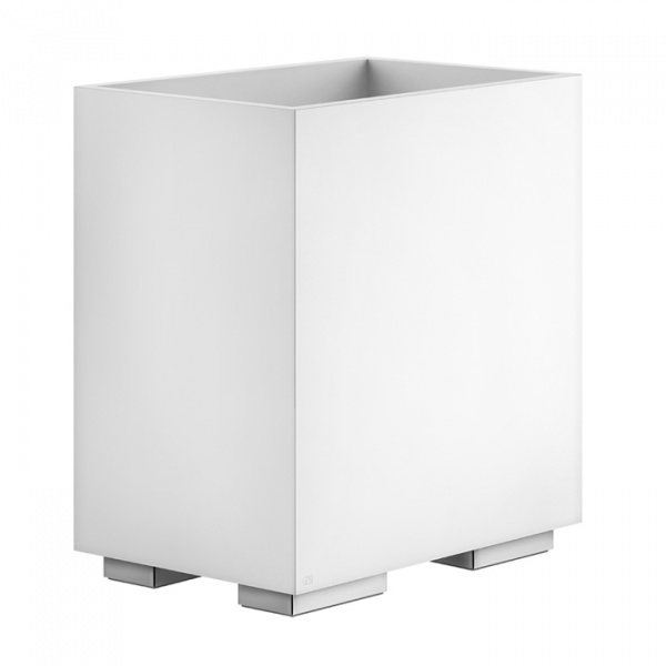 Gessi Rettangolo Корзина для мусора, напольная, цвет: хром/белый