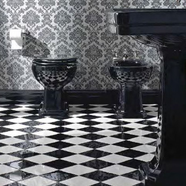 Sbordoni Neoclassica Унитаз напольный 42.5х36.5см, приставной, цвет: черный