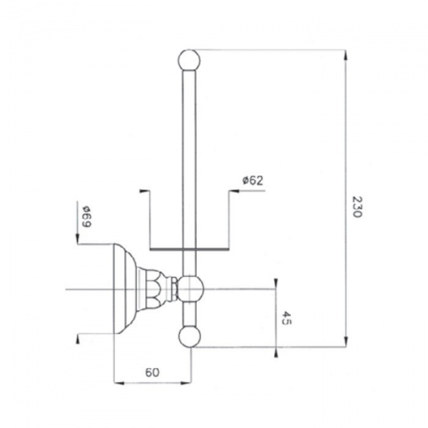 Nicolazzi Classica Lusso Держатель для запасного рулона бумаги, украшенный кристаллами, подвесной, цвет: золото