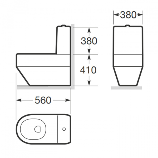 Armani Roca Baia Бачок для унитаза 38х17х38см с 2-м механизмом смыва, с нижним подводом воды, цвет: off-white