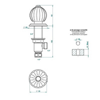THG  Mandarine metal Вентиль смесителя для раковины, цвет: хром/золото