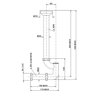 Nicolazzi Complementi Сифон 1”1/4 без донного клапана для раковины, цвет: тёмная бронза