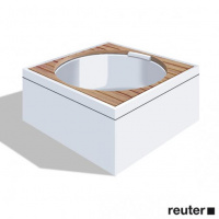 Деревянная решетка для ванны Duravit Blue Moon, 140x140