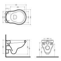 Kerasan Retro Унитаз подвесной 52х38см, цвет: белый