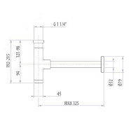 Gattoni Accessori Сифон 1/1,4&quot для раковины, цвет хром