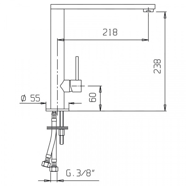 Смеситель для раковины Cezares CZR-LL1-NOP на столешницу