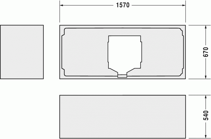 Опора из стиропора для ванны Duravit Happy D.2, 157x67