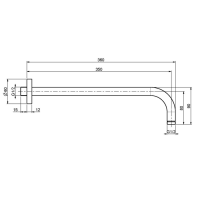 Carlo Frattini Wellness Держатель для душа настенный 350мм. F2138CR, цвет: хром