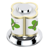 THG CAPUCINE VERT DECOR PLATINE Вентиль смесителя для раковины, декор платина/зеленый, цвет: хром