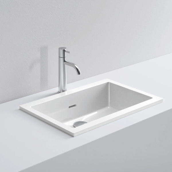 NOORTH milldue edition Раковина 57х37х13 см, без отв., полувстраиваемая,  цвет: белый