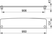 Полка Keuco Elegance new 11610 без держателей, хрусталь, 95 см
