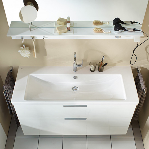 Burgbad Eqio Комплект мебели с раковиной 123см, цвет: белый глянец