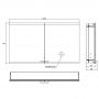 EMCO Evo Зеркальный шкаф 120xh70см с подсветкой, встраиваемый, 2 двери, 2 полки, розетка, цвет: алюминий
