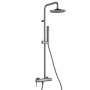 Fantini Nostromo Душевая стойка, с верхнем душем 20см., с ручным душем и смесителем, цвет: хром