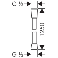 Hansgrohe Isiflex'B 125 см шланг для душа